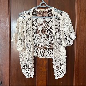VINTAGE CROCHET LACE CARDIGAN